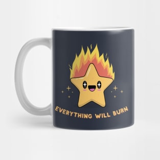 Cute Goth Aesthetic Kawaii Star Everything Will Burn Mug